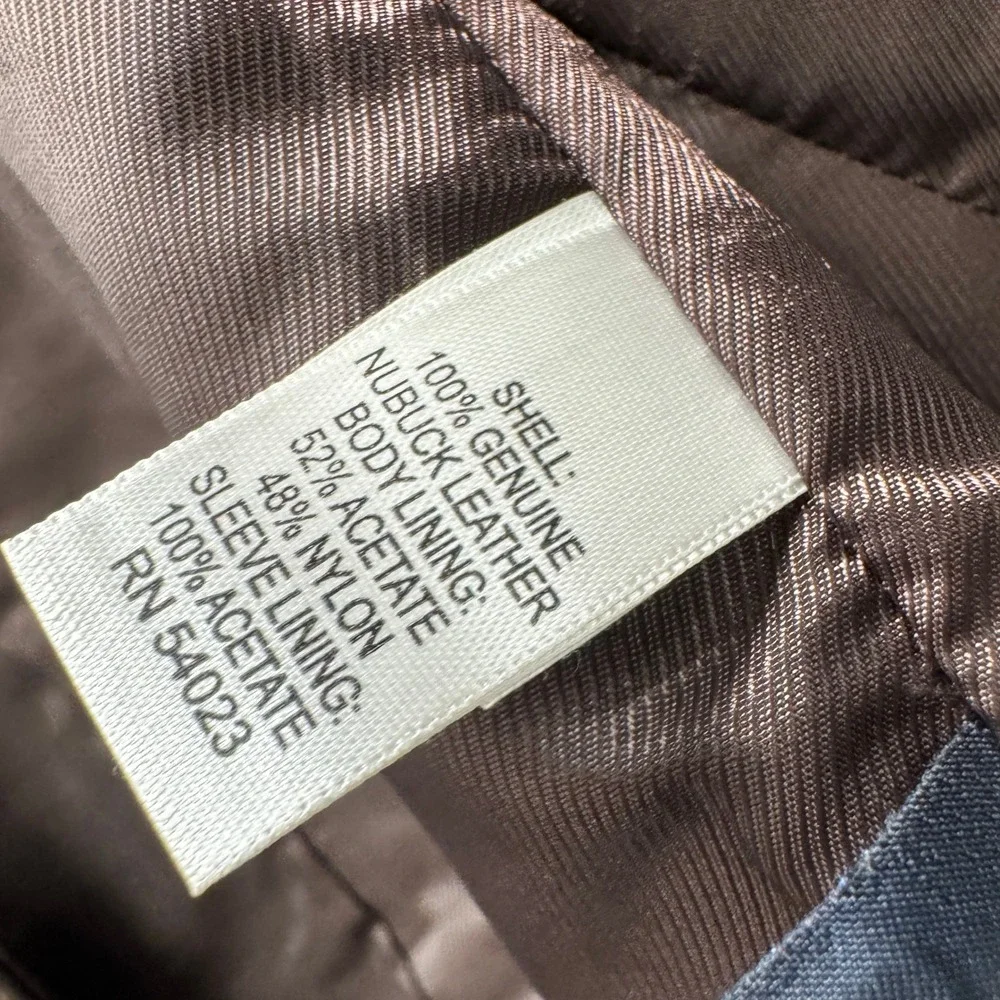 Vintage Banana Republic Nubuck Leather Blazer Mens 42R Brown Classic Jacket